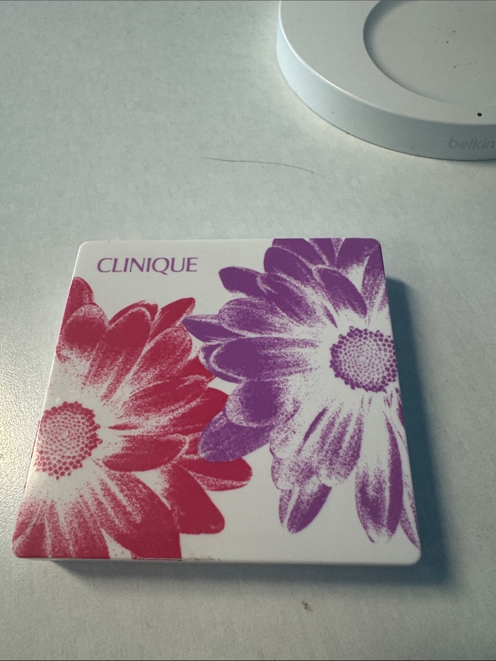 Clinique Floral Compact Palette - Pink & Purple Flower Design - like mink